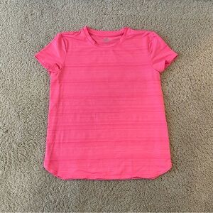 SALE! Athleta Girl Hot Pink Short Sleeve Crew Neck Tee. Looks Brand New. L (12).